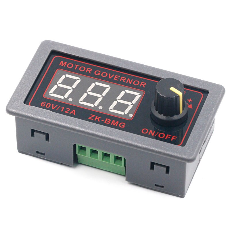 DC 9-60V 12v 24v 36V 48V 12A DC Motor Controller PWM Adjustable Speed Digital display encoder duty ratio frequency ZK-BMG