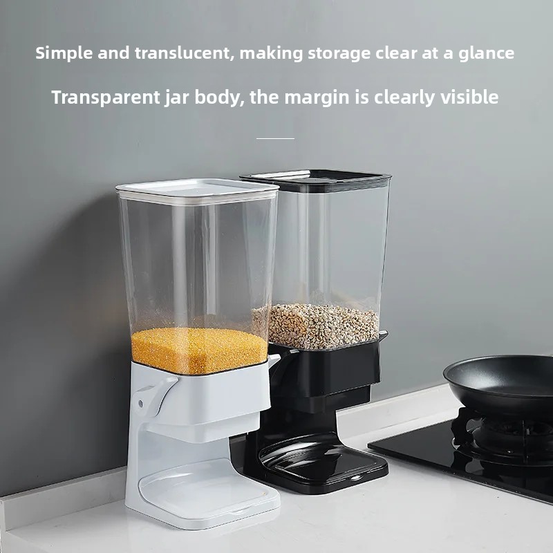 Kjøkkenoppbevaring frokostblanding maskin forseglet krukke korn tørr frukt snacksbeholder plastmateriale hjem organisering bin beholder
