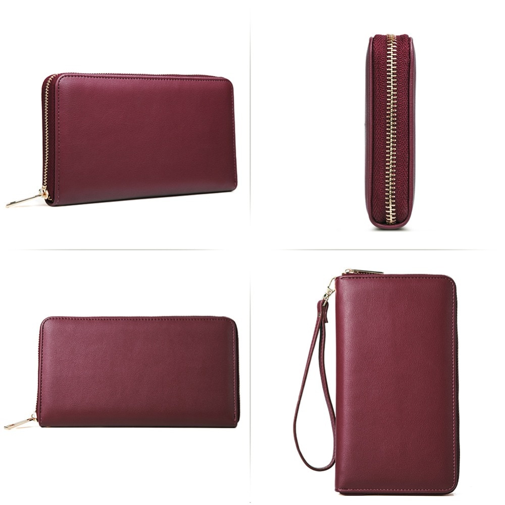 Women Wallets leather female purse Luxury Brand Good Girls Purse Card Holder Long Clutch wallet