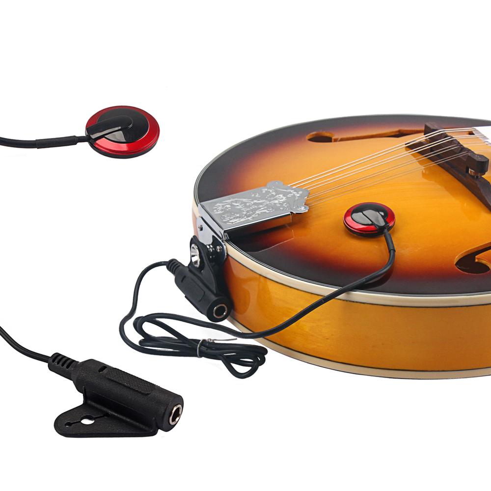 Professionele 6.35Mm Piezo Transducer Contact Mic Pickup Koper Pickup Voor Akoestische Gitaar Viool Ukulele Banjo String Instrument