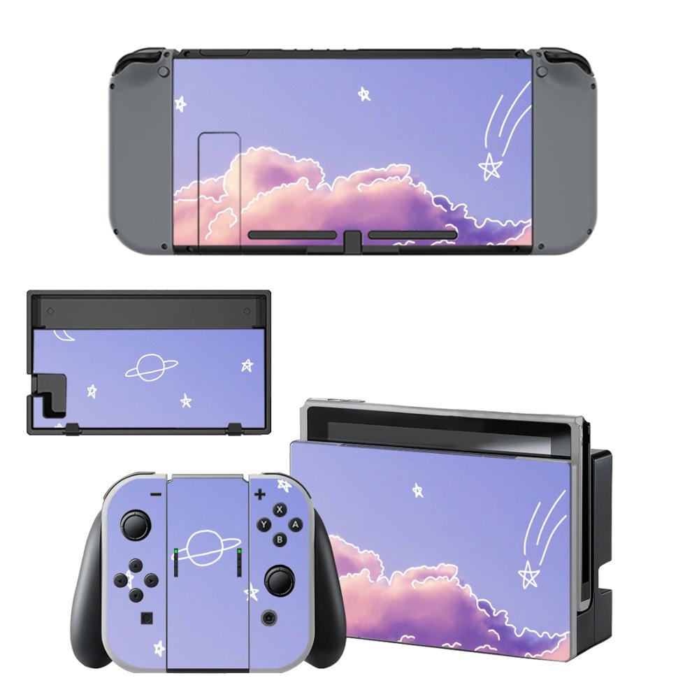 Pegatina de piel para Nintendo Switch, pegatinas de cielo estrellado para consola Nintendo Switch y controlador Joy-Con: KYSNS0949