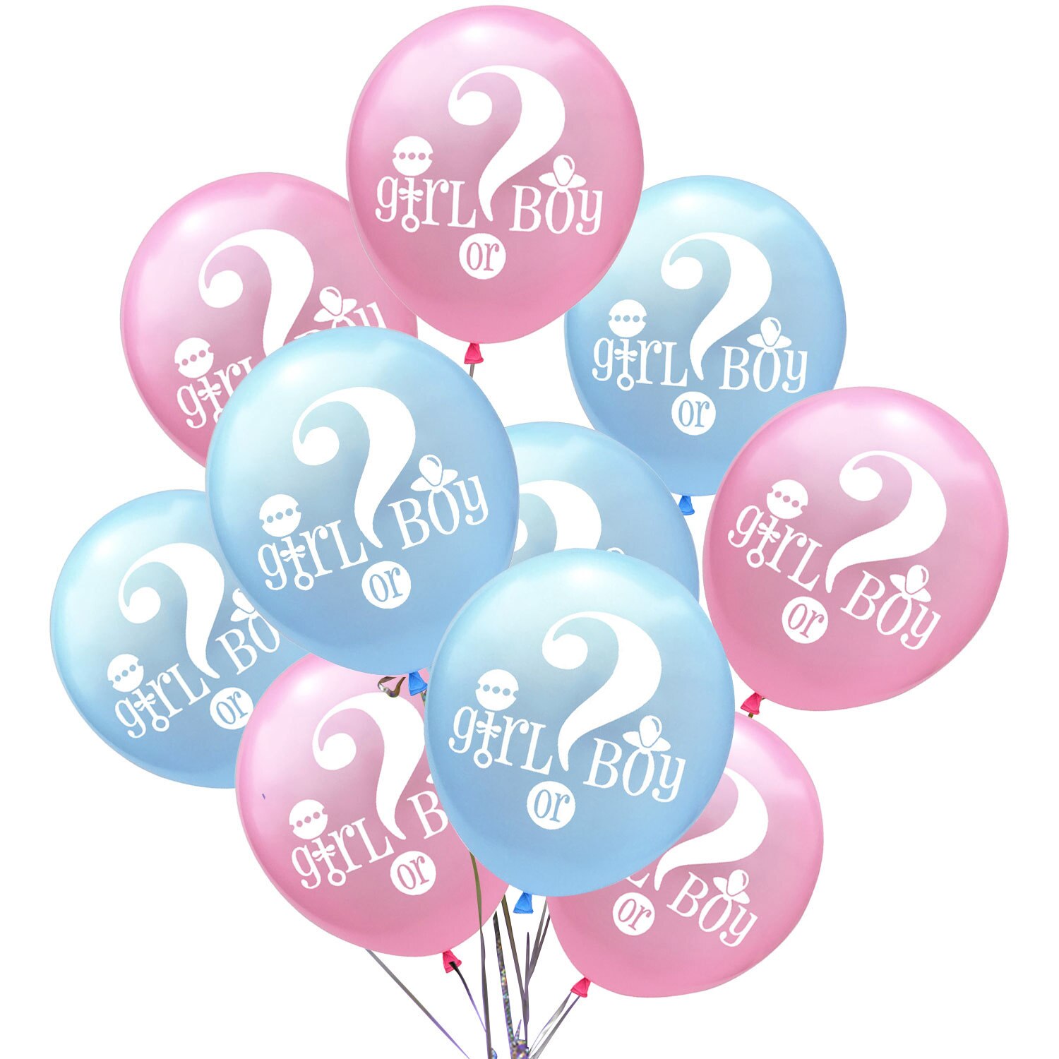 10 stk han eller hun baby ballon køn afslører fest drenge eller pige ballon baby shower indretning det er en pige dreng fødselsdagsfest forsyninger: Indstil en
