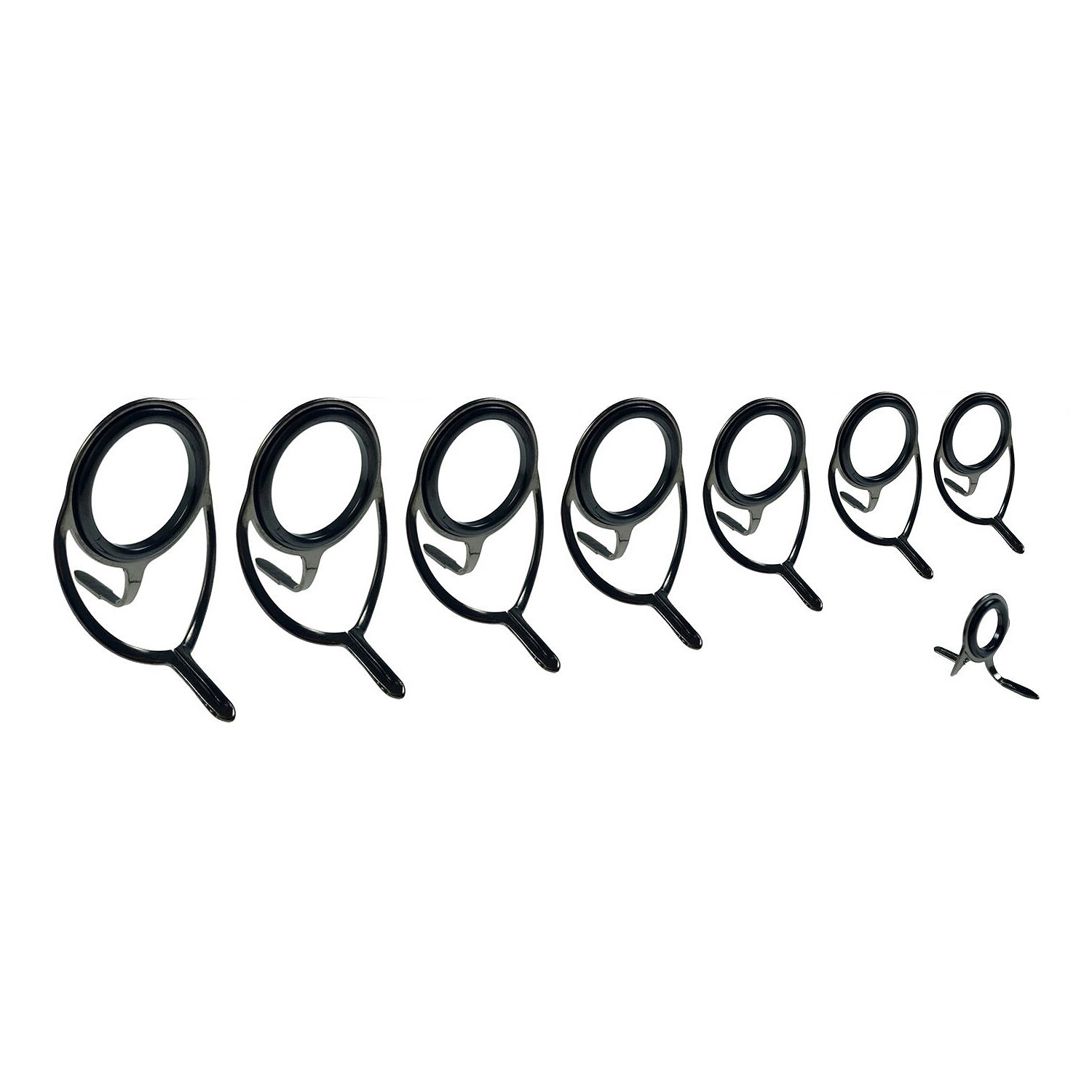 75Pcs Fishing Rod Guide Tips Repair Kit 8 Size Carbon Ceramic Ring Diy Eye Set Rod Rebuilding Sea Spinning Casting Rod