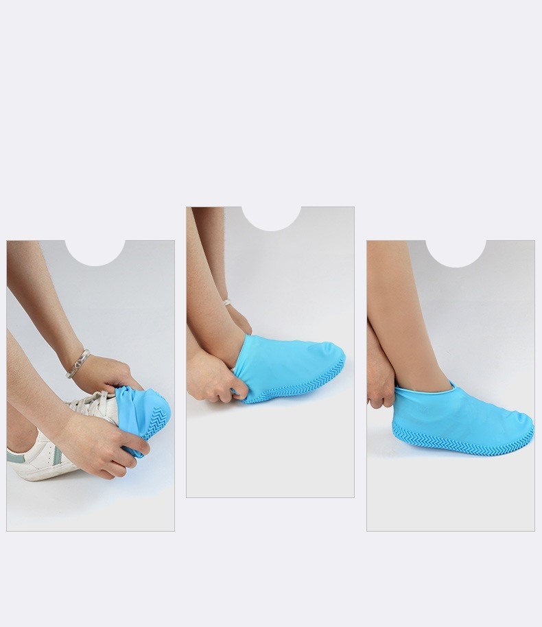 Cubrezapatos de silicona impermeables, cubrezapatos de goma antideslizantes para días lluviosos, protectores de botas reutilizables M/L, accesorios para clima húmedo