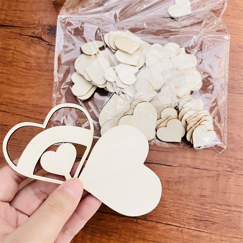 Houten Hart Gastenboek Alternatief - Bruiloft Boda Libro Decor - Hartvormige Gastendoos