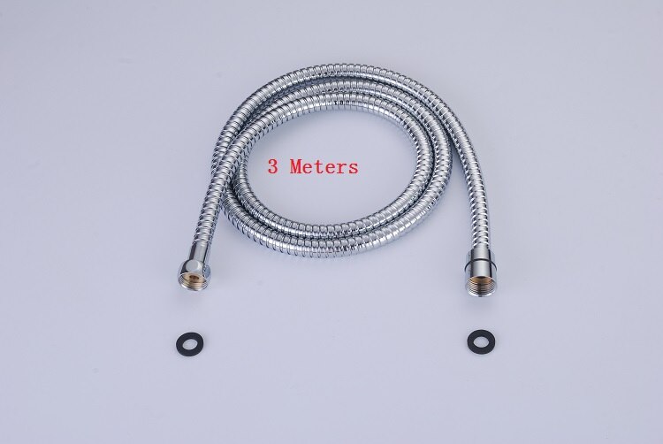 Höjd 1.5m badrum byte anti-twist duschslang rostfritt stål krom duschmunstycke badrums vvs slangar: Lila