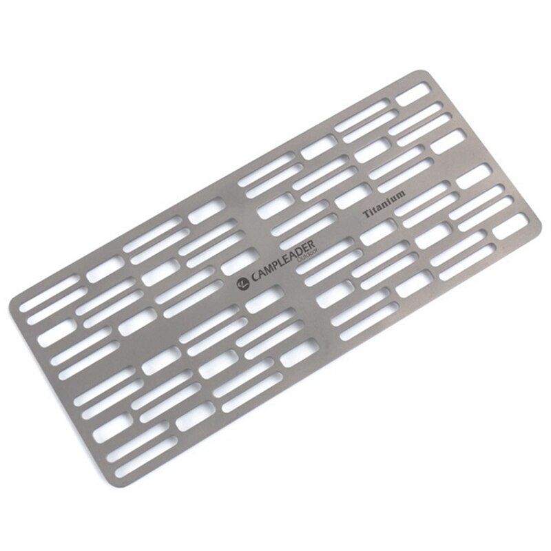 Campleader – plaque de Barbecue de Camping en titane, en métal, Portable, pour pique-nique en plein air (250x110mm): Default Title