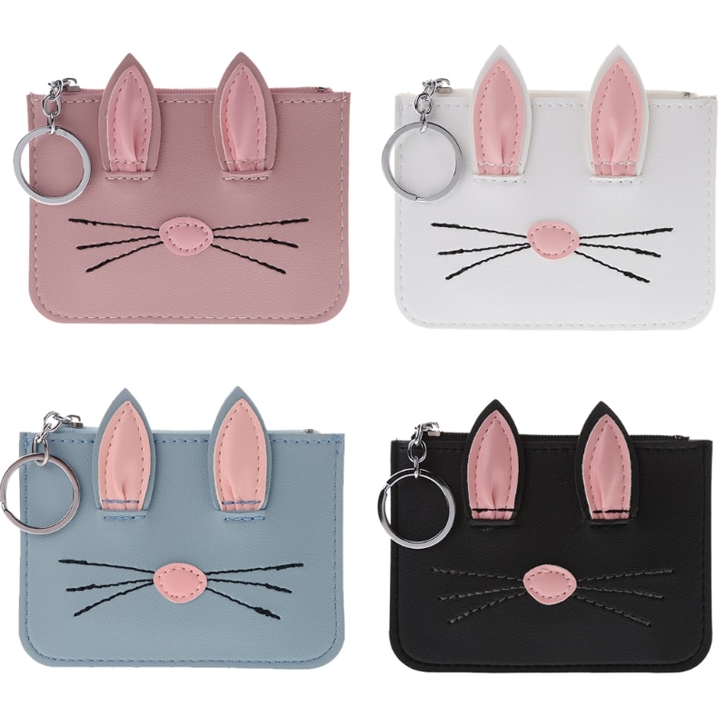 Schattige cartoon konijn portemonnee kaarthouder headset sleutelhanger tas tas portemonnee portemonnee voor meisjes
