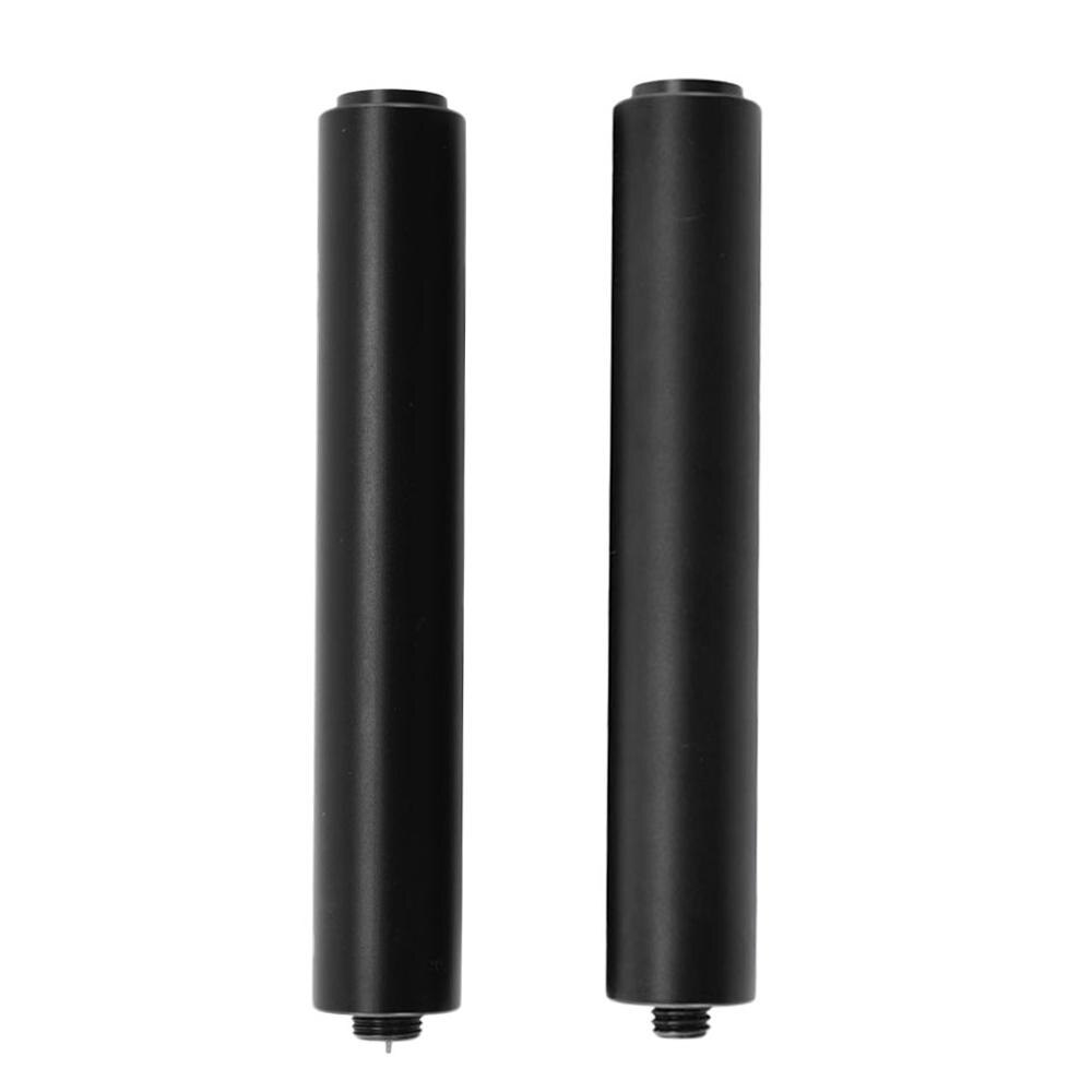 2 stks/set Aluminium Biljartkeu Uitbreiding Extender Adapter Voor Mezz en Amerikaanse Biljart Signalen Sticks Zwart: Default Title