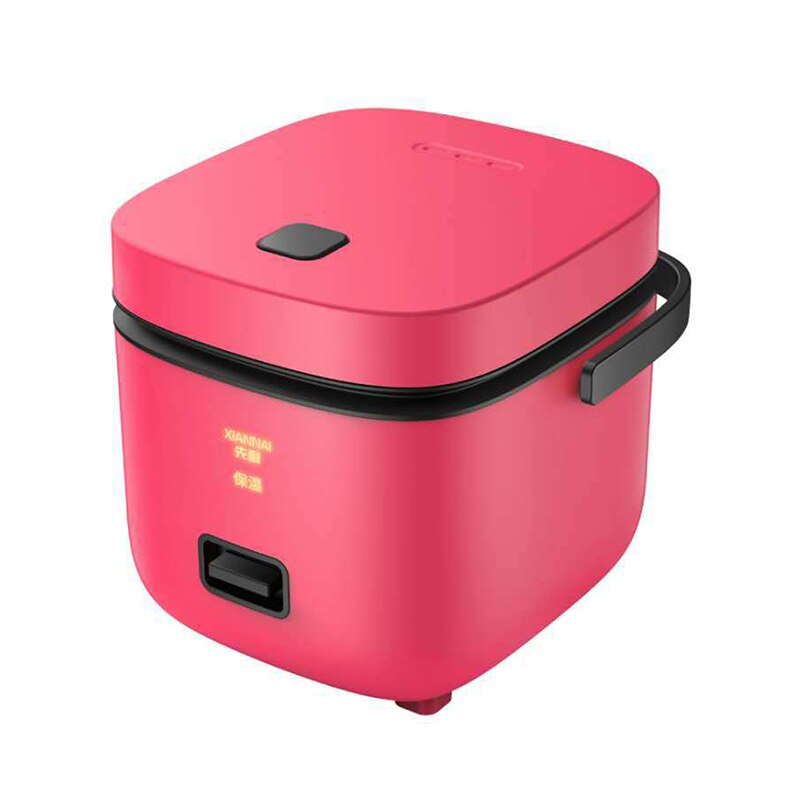 220V 1.2L Cute Mini Rice Cooker Small 1-2 Person Rice Cooker Household Single Kitchen Small Household Appliances WIth Handle: Red / CN Plug