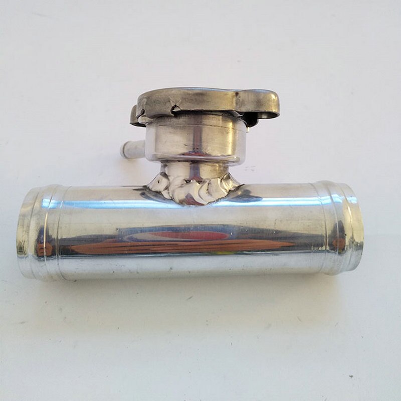 38mm 1-1/2" o.d All Aluminum In-Line Radiator Hose Connector Filler Neck/ Cap