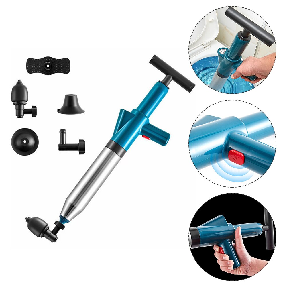 1 Set Toilet Plunger Drain Cleaning Tool Kitchen Sink Sewer Dredge Tool Drain