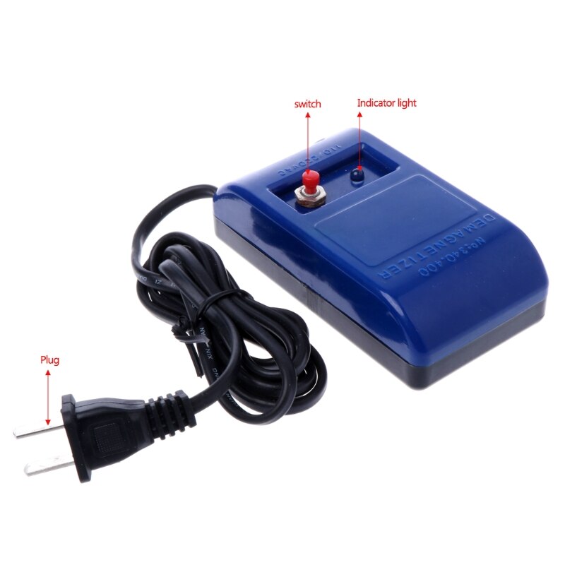 Watch Repair Screwdriver Tweezers Electrical Demagnetizer Demagnetize Tool EU Plug Only 220V