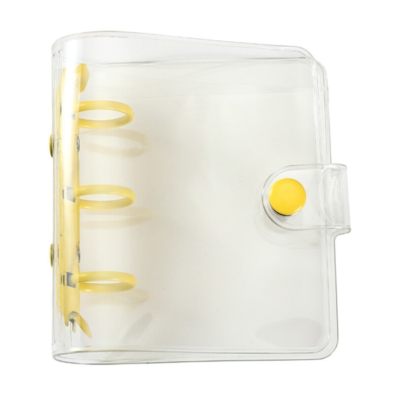 Creatieve Leuke Transparante 3 Ring Mini Losbladige Hand Boek Student Draagbare Notebook Bindmiddel Kawaii Schoolbenodigdheden: H02