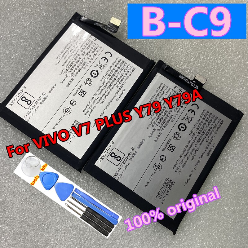 Original For Vivo V7 Y65 Y5s Y75s Y66 Y67 V5S Y85 V9 Z1 Z5 Y81 Y83 Y79A V11 X21s V17 Neo V15 V7+ Plus V15 Pro Y19 Battery: V7 PLUS Y79 Y79A