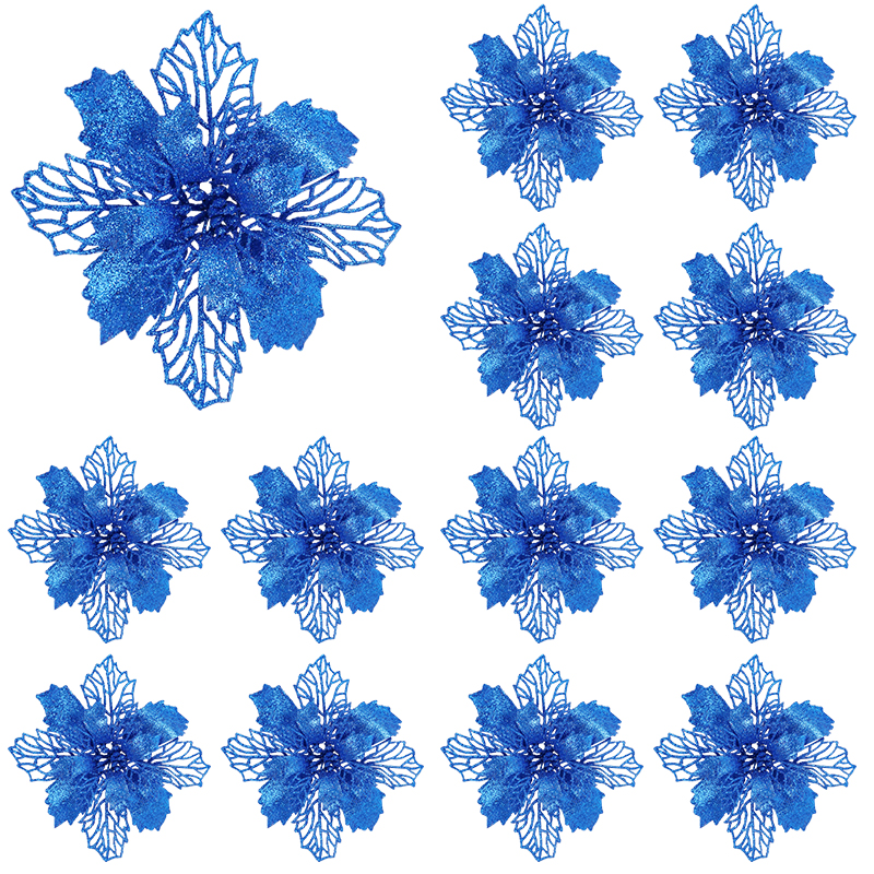 10 stcke funkeln Knstliche Weihnachtsstern Blume...  Grandado