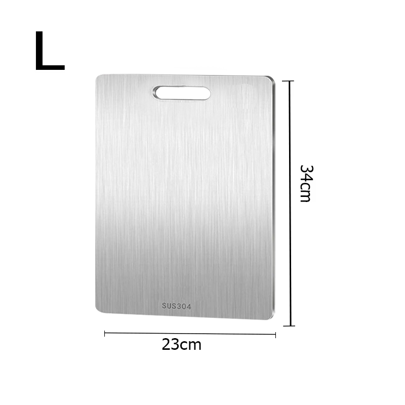 3 STKS Titanium Snijplanken voor Keuken 304 Roestvrij Staal Verdikte Board Dubbelzijdig Food Grade Draagbare Fruit Vlees Hakken: Marineblauw