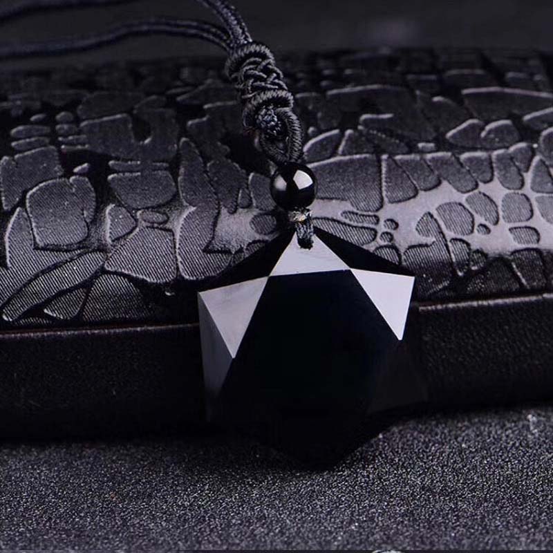 Natuurlijke Obsidiaan Energie Stenen Hanger Kralen Ketting Charm Sieraden Mode Accessoires Hand-Gesneden Baby Lucky Amulet