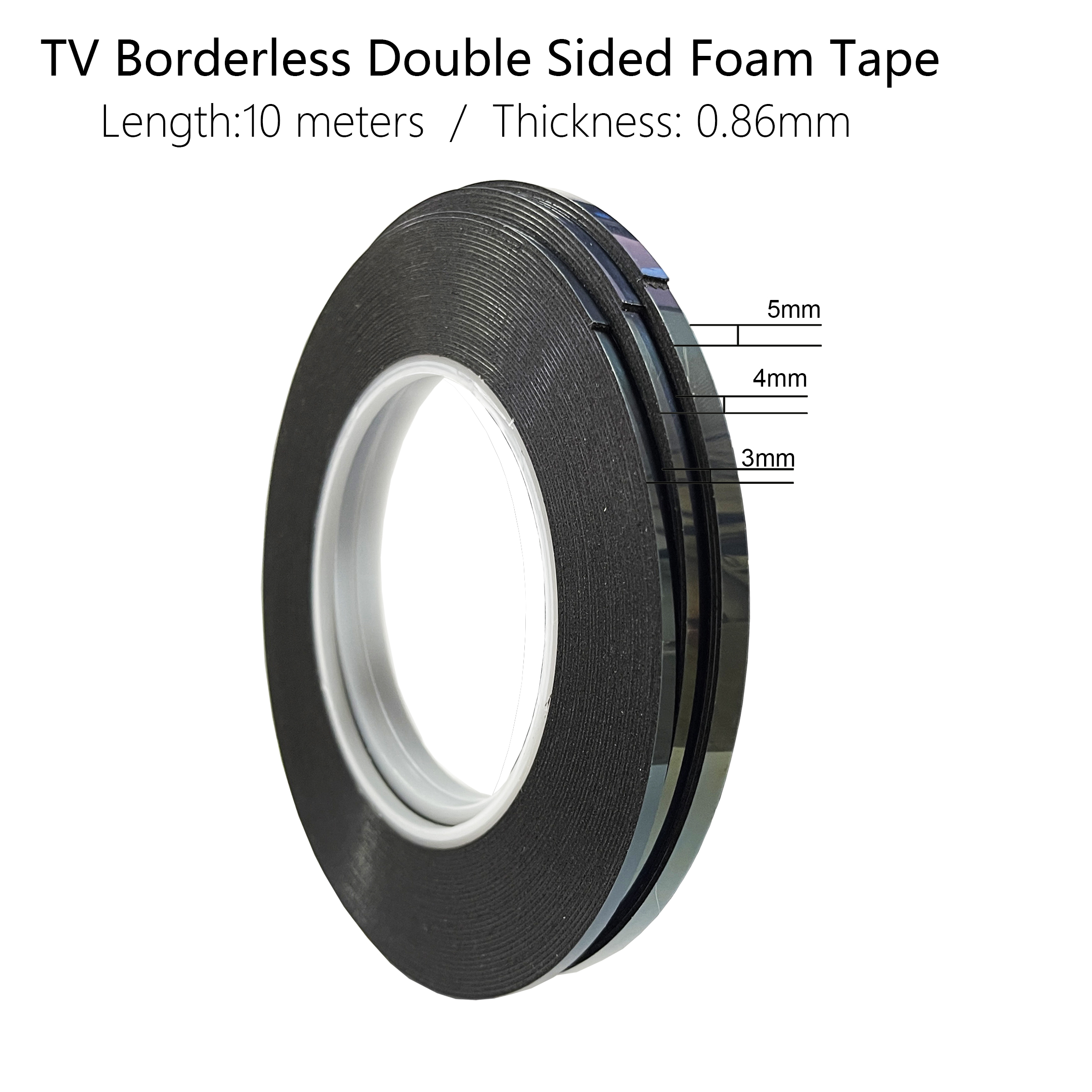 Cinta adhesiva sin marco para pantalla LCD de 3, 4, 5 y 6mm, cinta adhesiva de doble cara para TV, accesorios de reparación de pantalla curva sin bordes