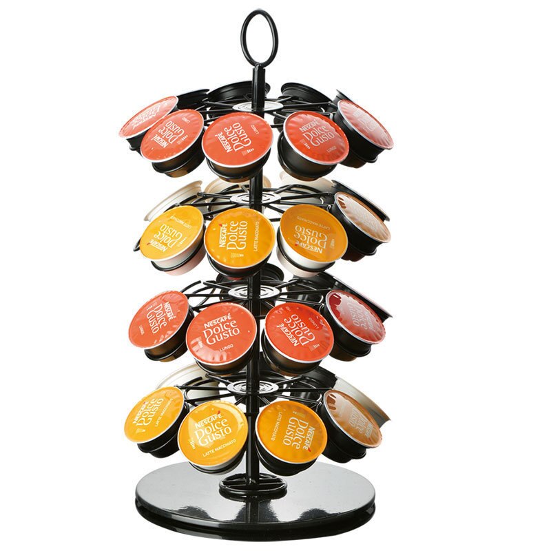 Novo metal vagens de café titular ferro cromado suporte cápsula café rack armazenamento dolce gusto cápsula: Christmas tree 36