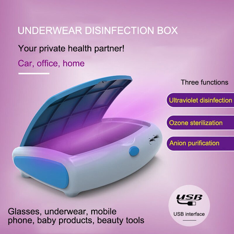 Venda quente uv caixa portátil máquina ferramenta para casa cuecas underpant viagem lbv: Default Title