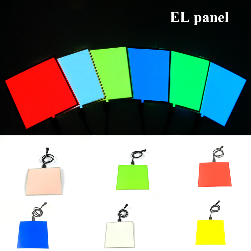 10X10CM Glowing EL Sheet EL Panel Flexible Electroluminescent Cold Light For Glow Party Supplies DIY Model Light Source