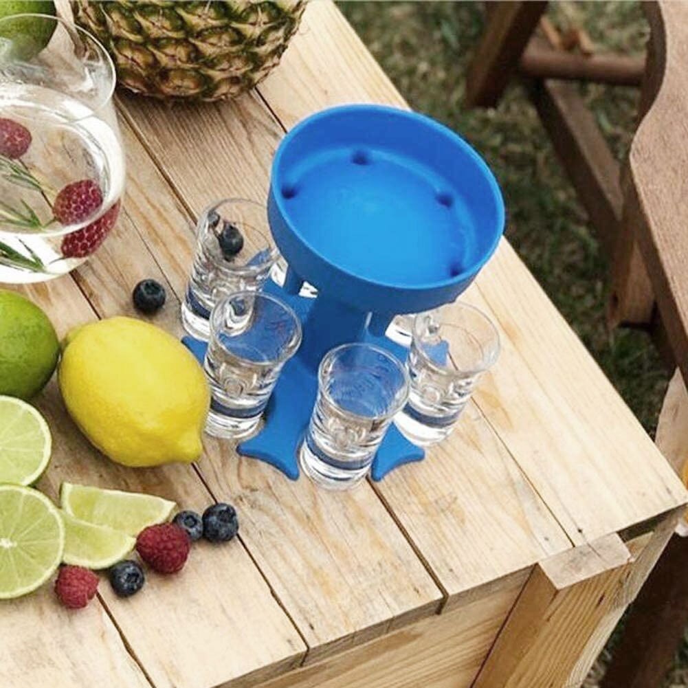 6 Shot Glass Dispenser Holder Carrier Caddy Liquor Dispenser Party Bar Accessory Drinking Games Glass Dispenser Bar Tools