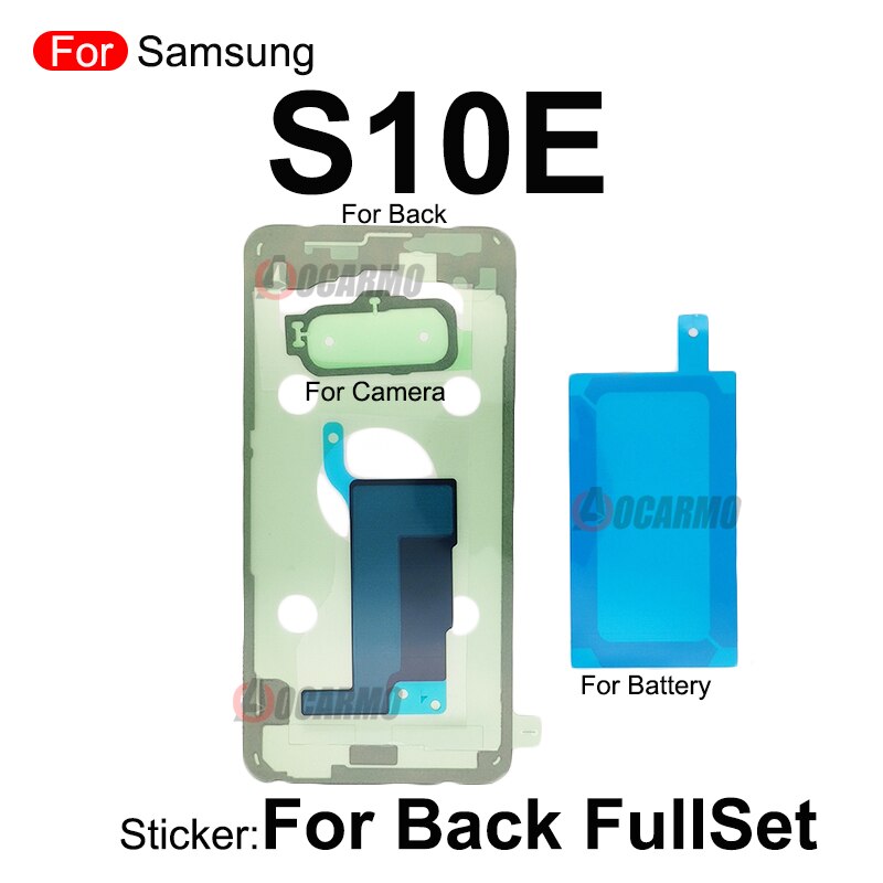 Pełny zestaw naklejek do Samsung Galaxy S10 Lite Plus S10+S10 5G S10E Przedni ekran LCD i tylna bateria Klej samoprzylepny Wymiana: MULTICOLOR