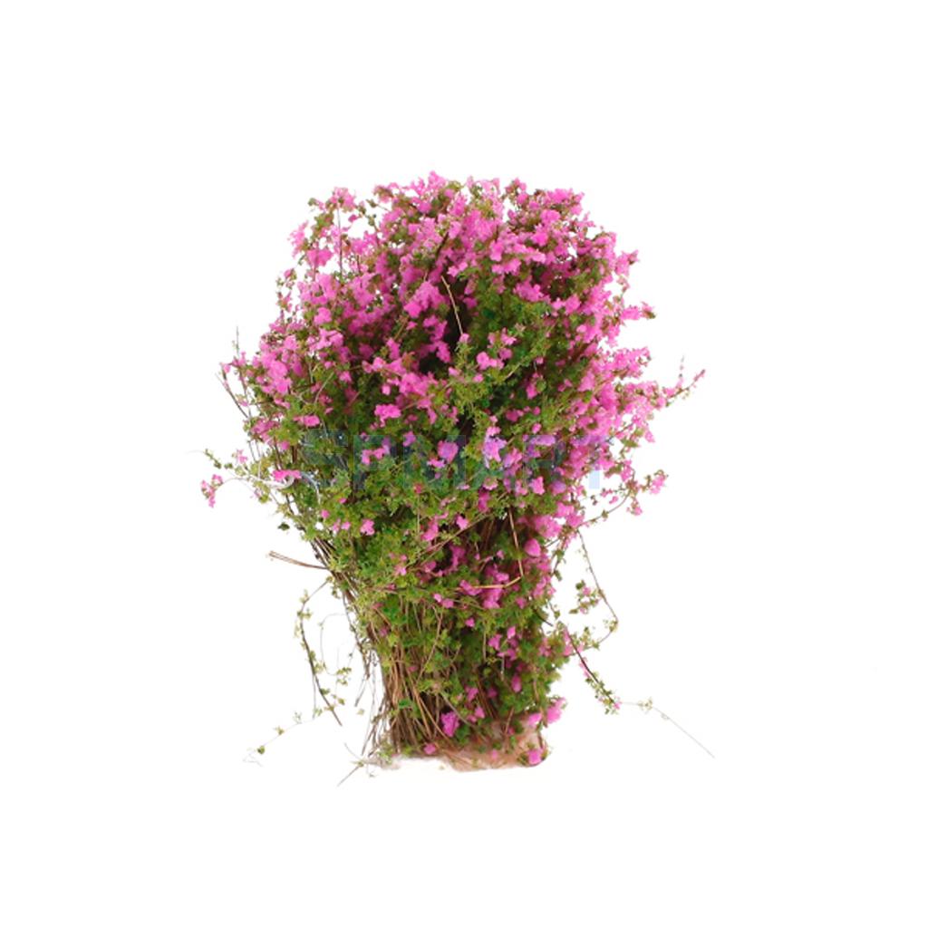 8Pcs Model Ground Cover Flower Model Miniature DIY Layout Scenery Landscape for RR Railway Street Building Park Garden