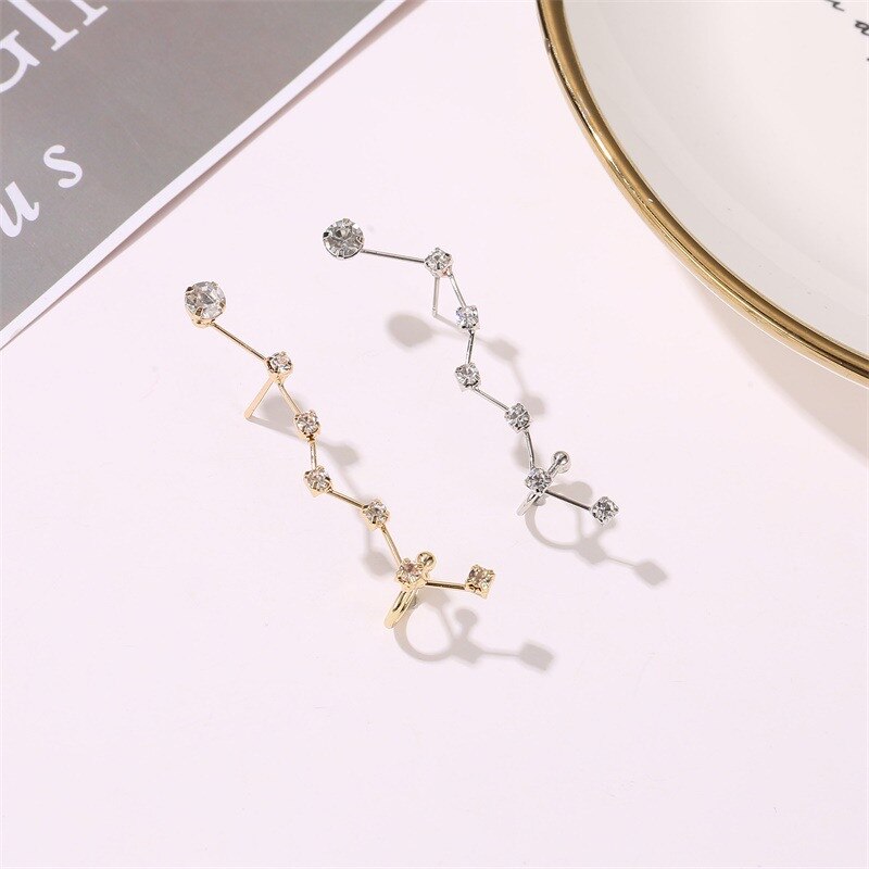 Charming Big Dipper Zircon Earrings Women Accessories Ear Stud Female Vintage Wedding Earrings Ladies