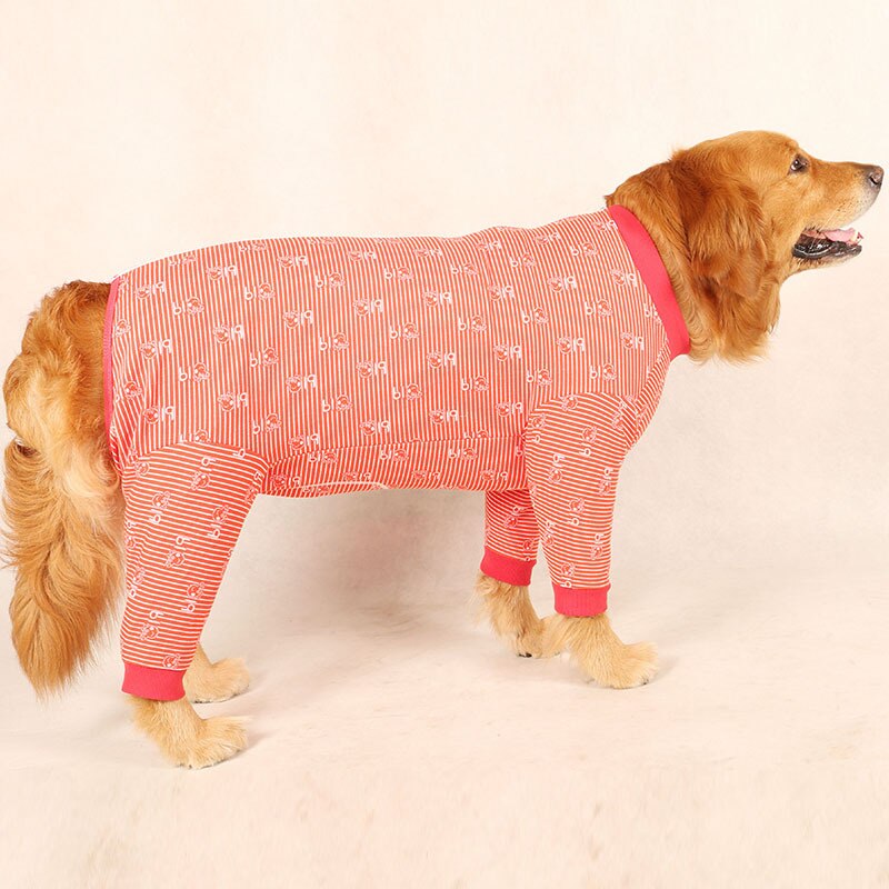 Big Dog Pajamas Jumpsuit Large Dog Clothes Bog Girl Dog Clothing Golden Retriever Husky Labrador Samoyed Pet Outfit Jumpsuit: Red / 38