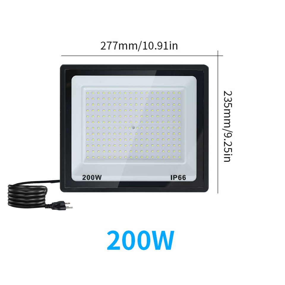 LED Schijnwerper Met Stekker Outdoor AC110V 10W 20W 30W 50W 100W Reflector spotlight Straat Licht Wandlampen Tuinverlichting Focus: YELLOW / 4200 k