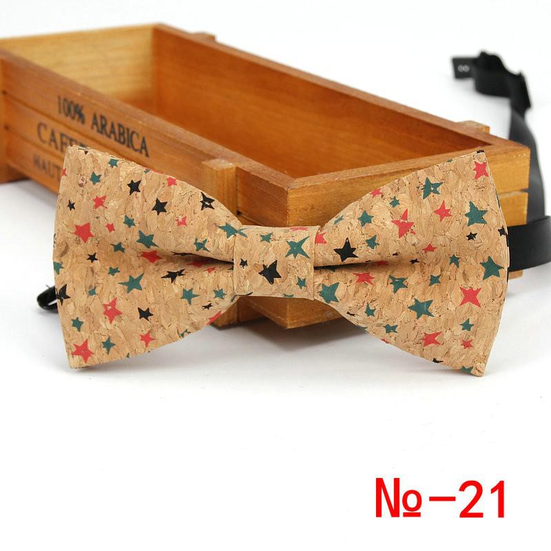 Pajarita de madera de corcho para hombre, pajaritas de madera a rayas Vintage, accesorios de mariposa para boda, negocios informales, Retro, novedad: 21
