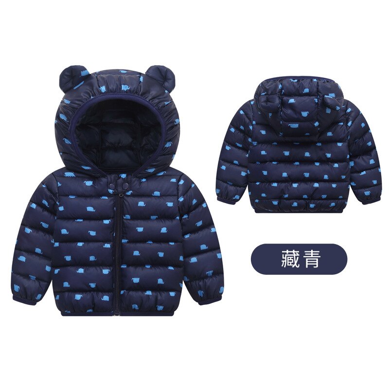 Winter Leuke Sneeuw Dragen Lichtgewicht Warm Baby Meisje Snowsuit Baby Winter Kleding Baby Boy Winter Baby Snowsuit Voor 1-4 Jaar: Dark blue / 18M height 78 85cm