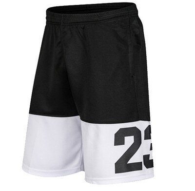 Men Student Basketball Shorts Men's Sport Suits Gym For Male Soccer Exercise Jogging Hiking Running Fitness Short Tracksuit: Black white / XXL