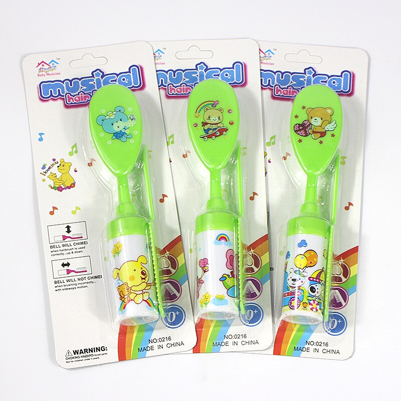 Baby Cartoon Comb Brush Supplies Bathing Washing Hair Soft Bristle Safe Head Massage Baby 2Pcs/Lot Wash Nursing Hair Brushes: Green2