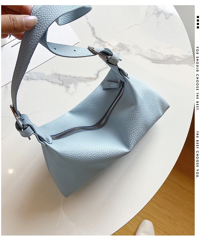 Retro dam axelväska populär trendig enkel designr dam handväska dam solid hobos tygväska med mjukt fodral