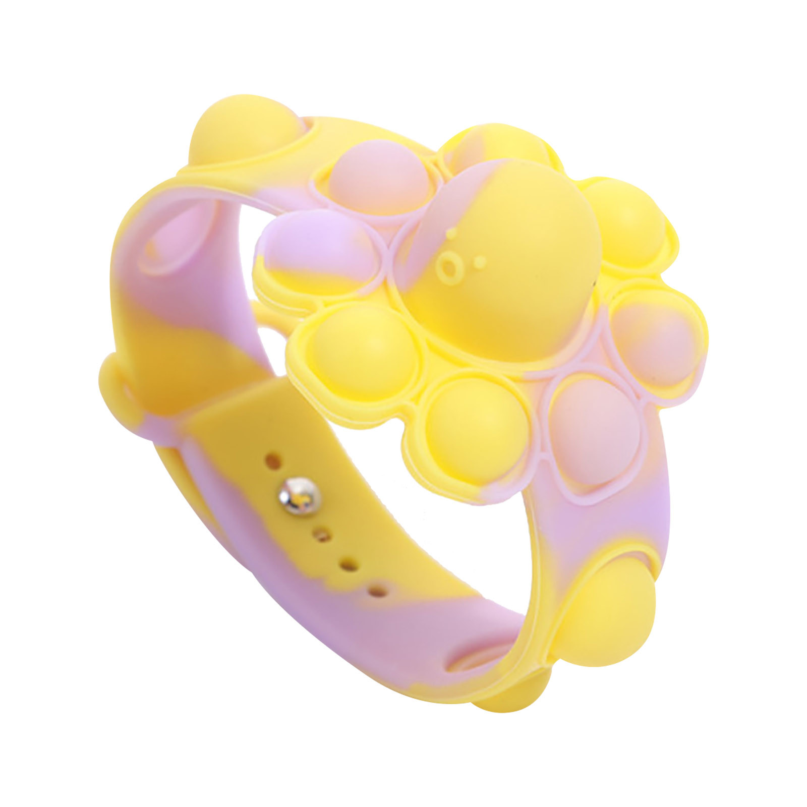 Fidget leker silikon barn spretter armbåndet push boble enkel fordypning voksne anti stress reliever sensorisk leke poppet: En