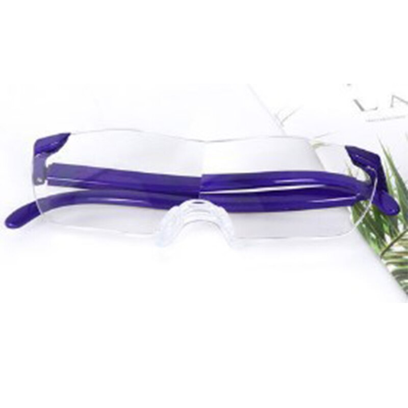 Half Frame Leesbril Verziend Brillen Mannelijke Vrouwelijke Ver Sight Bril Ultra Light 5 Kleuren Met Sterkte + 250 Graden: Blue