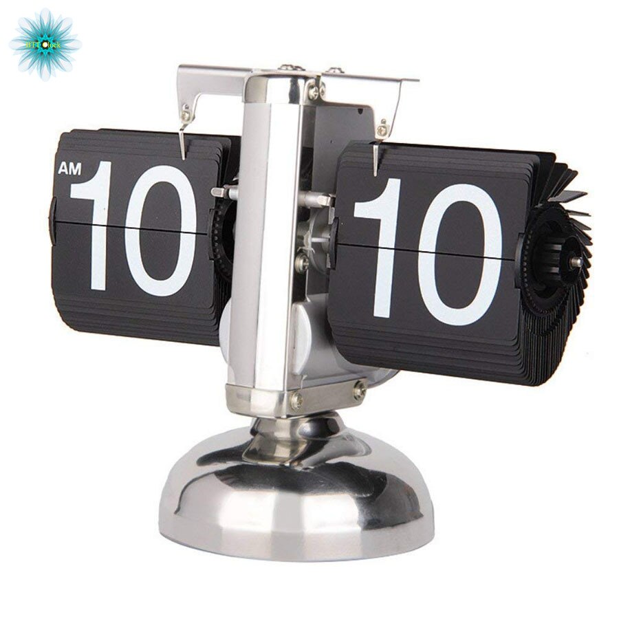Retro stil flip desk hylla klocka klassisk mekanisk digital display flip klockor batteridriven - hem & kontor dekor