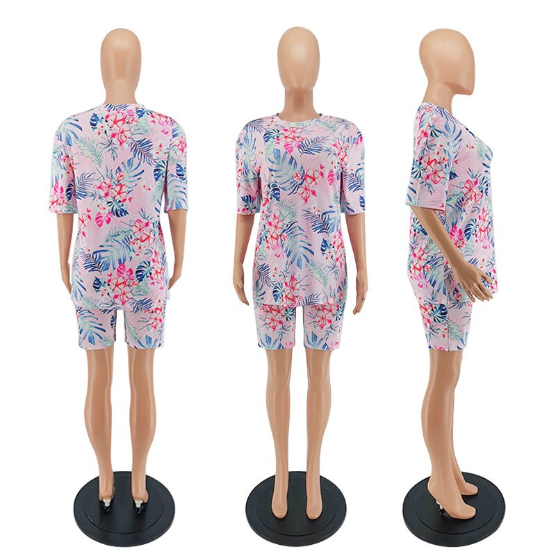 Roze Shorts Set Vrouwen Twee Stuk Plus Size Set 5XL 4XL 3XL Oversized 2 Delige Set Femme Grote Maat casual Zomer Bijpassende Set