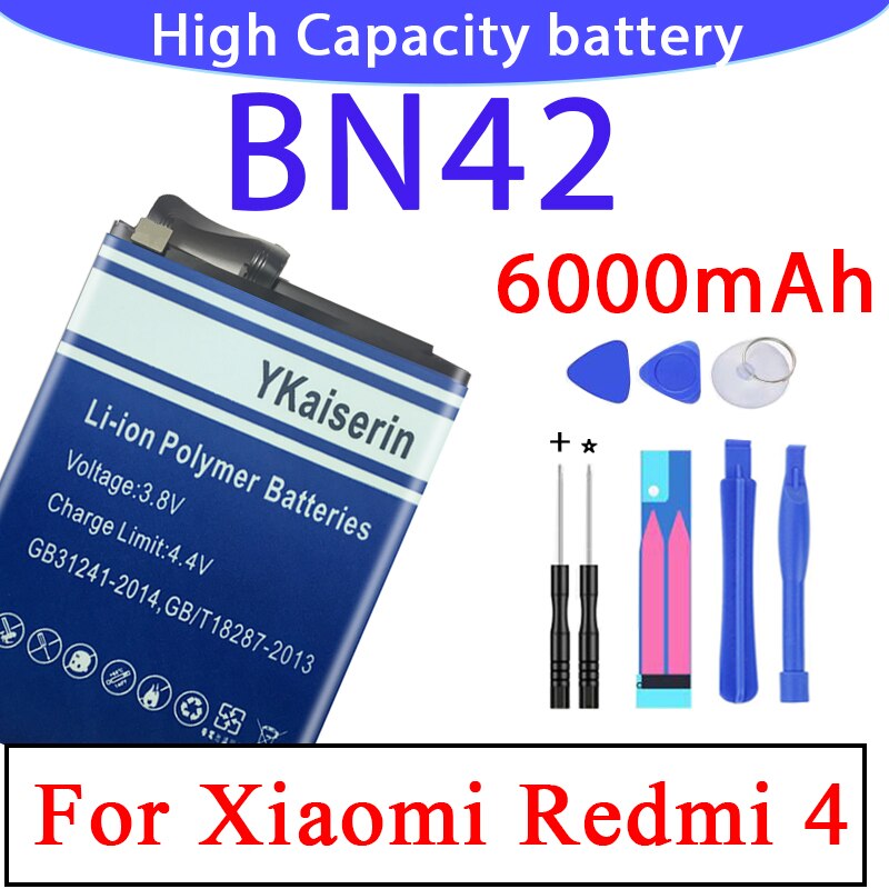 Hoge Capaciteit BM47 BM4A BN30 BN34 BN35 BN40 BN42 BN44 Batterij Voor Xiaomi Redmi 4 6 Pro 3 3S 4X 4A 5A 5 Plus 2 Bateria BM41: BN42