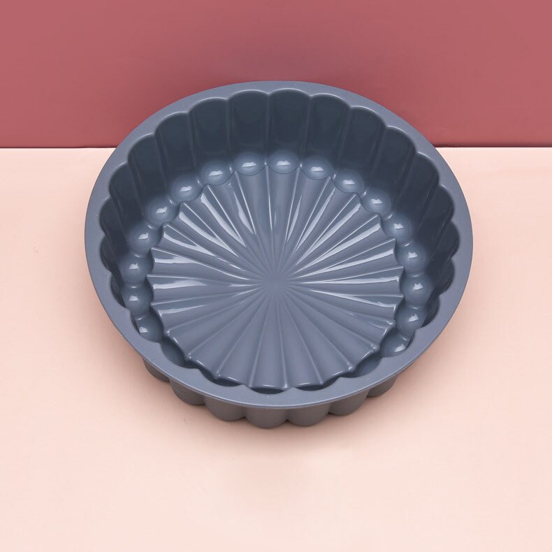 Charlotte Cake Pan Round Silicone Cakes Pan Sponge Flan Mold Strawberry Shortcake Baking Pan Silicone Molds: Grey
