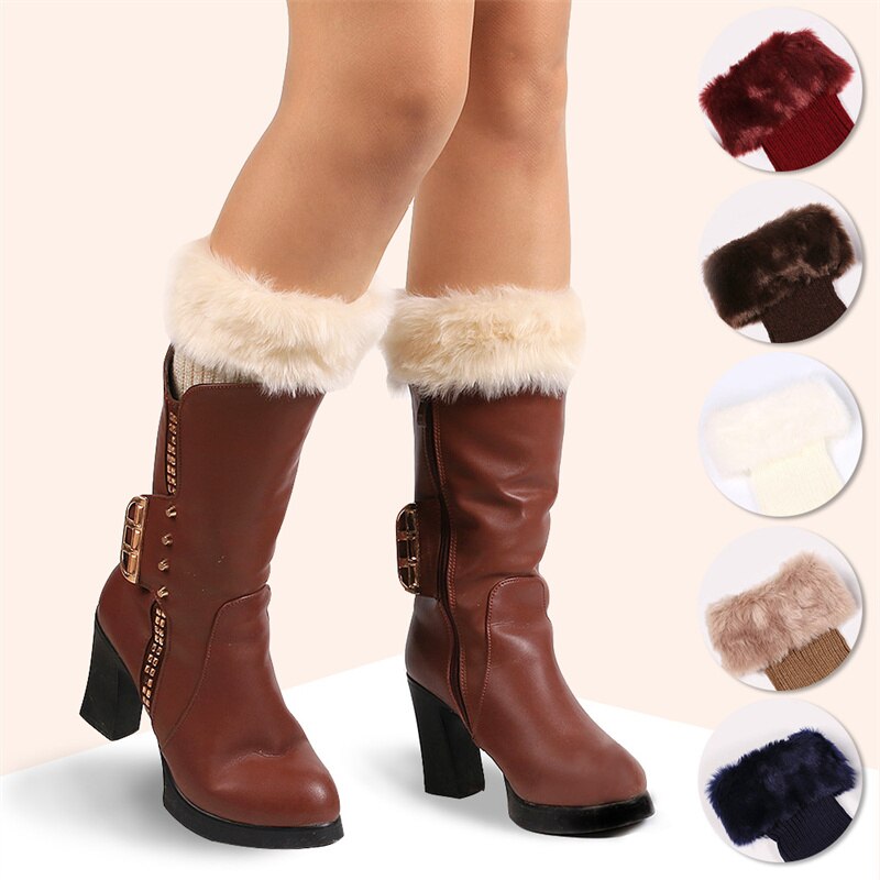 chaussettes hautes laine à tricoter chauffe jambe guettre chaussettes femme