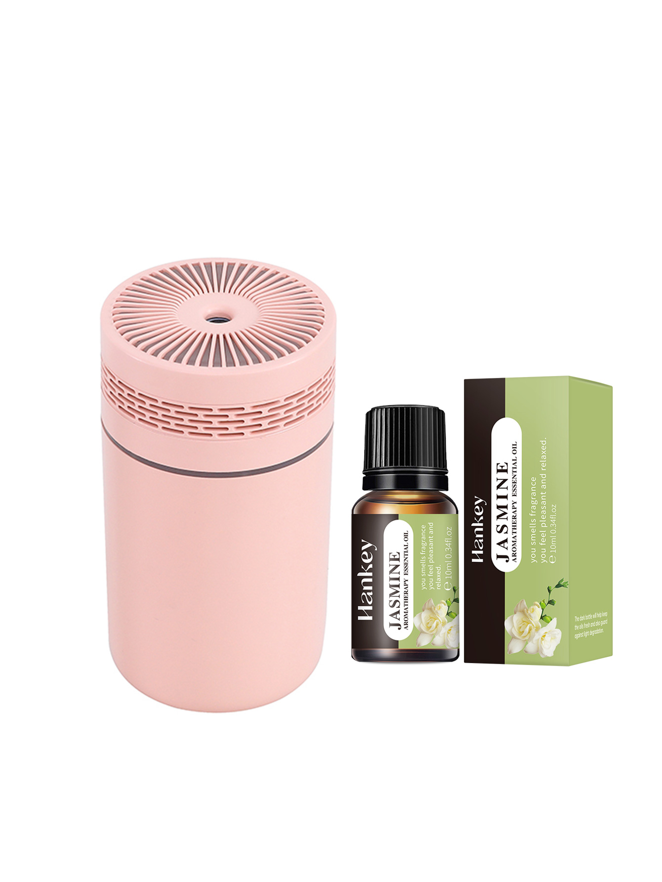 Auto-Luftbefeuchter, tragbarer Mini-Spray-Luftbefeuchter mit LED-Licht, USB-betriebener Aromatherapie-Öldiffusor für Schlafzimmer und Reisen: REDDLE