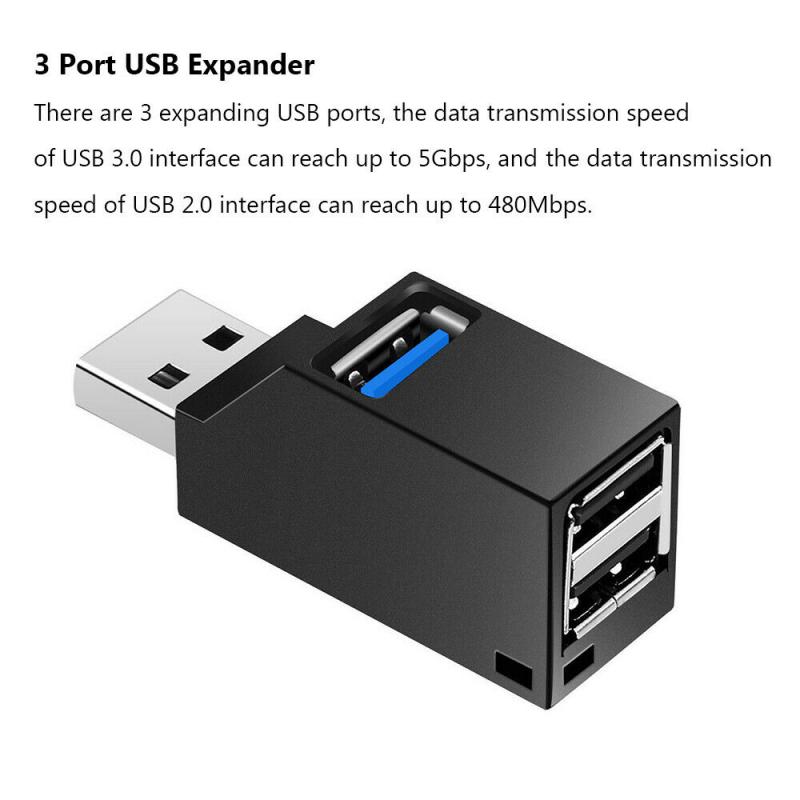 3 portas usb 3.0 hub mini divisor de alta velocidade caixa adaptador u leitor disco para portátil macbook