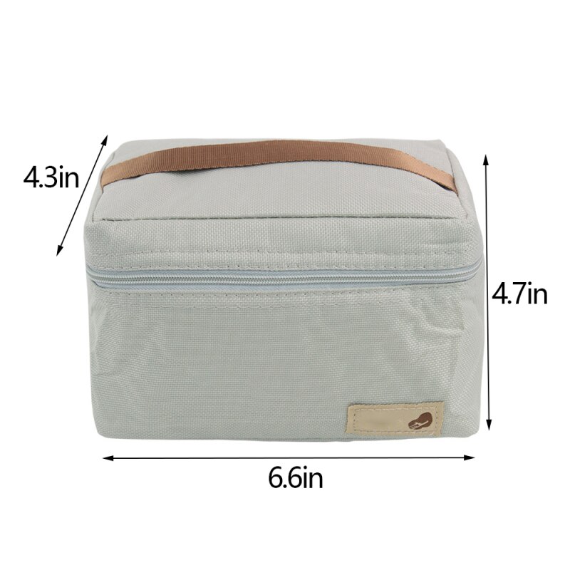 Picknick Tasche Tragbare Isoliert Thermischen Picknick Tasche Camping Wandern Sport Reise Frauen freundlicher Männer Solide Mittagessen Kasten Kochen Tasche: Grau