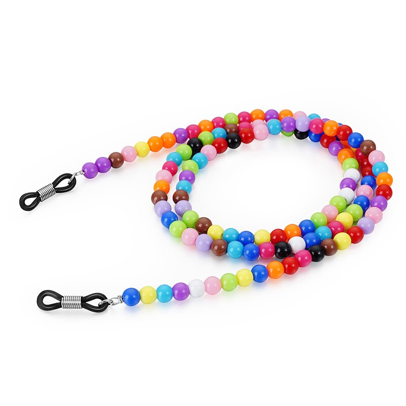 Chaîne perles colorées pour lunettes de soleil, collier pour femmes, cordon pour la lecture, cordelette de cou, cordelette pour accessoires lunettes