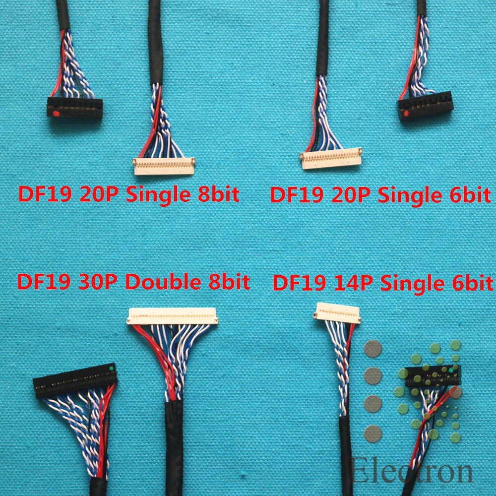 Gemeenschappelijke Gebruikt Universele Lvds-kabel voor Lcd-scherm Panel Controller Ondersteuning 14-26 inch Scherm 18 stks/set