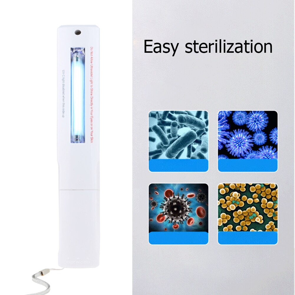 ledet uv bakteriedrepende lampe bærbar håndholdt steriliseringsstav desinfisering pinne tannbørste desinfiseringsmiddel uv lampe desinfeksjon lys